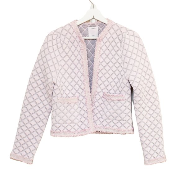 Sandro Paris Jackets & Blazers - Sandro Paris Pink Quilted Hamy Cardigan Jacket XS